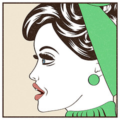 Image showing Pop Art illustration of girl