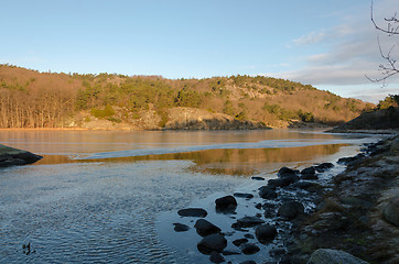 Image showing Solnedgång i Mjölkeviken på Tjörn