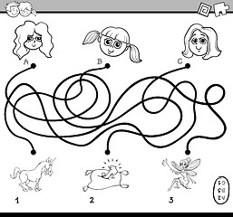 Image showing maze activity for children