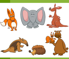 Image showing cartoon wild animals set