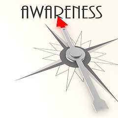 Image showing Compass with awareness word