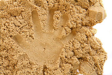 Image showing sand hand print