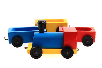 Image showing old wooden train toy