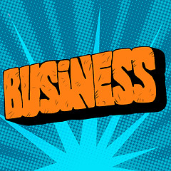 Image showing stone text the word business