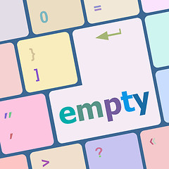 Image showing empty button on computer pc keyboard key vector illustration