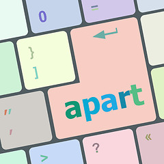 Image showing computer keyboard with the print Apat It on a button vector illustration