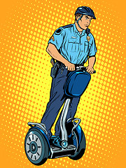 Image showing Police patrol electric scooter