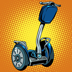 Image showing Abstract electric scooter with flashlight segway