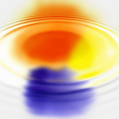 Image showing Abstract color spots and concentric ripples