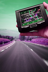 Image showing GPS in a man hand.