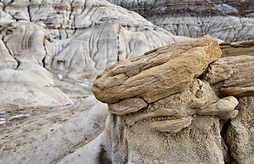 Image showing Badlands Alberta  hoo doo