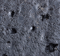 Image showing Extreme close-up of black rubber mat