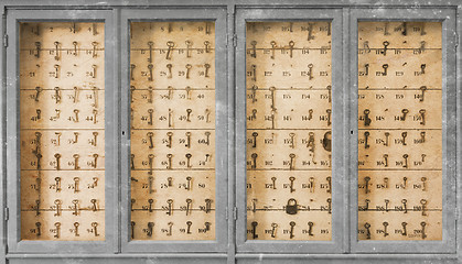 Image showing Vintage keys with numbers