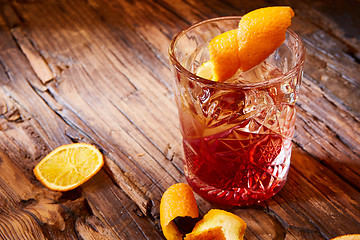 Image showing Old fashioned cocktail 