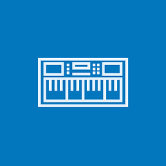 Image showing Synthesizer line icon.