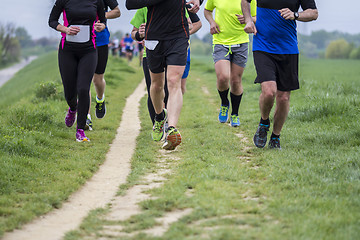 Image showing Marathon cross-country running