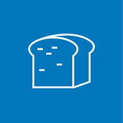 Image showing Half of bread line icon.