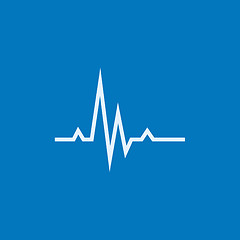 Image showing Hheart beat cardiogram line icon.