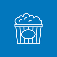 Image showing Popcorn line icon.