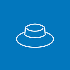 Image showing Summer hat line icon.