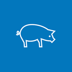 Image showing Pig line icon.