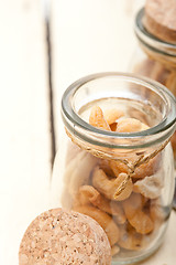 Image showing cashew nuts on a glass jar 