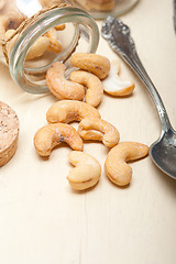 Image showing cashew nuts on a glass jar 