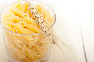 Image showing Italian pasta penne with wheat