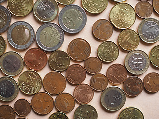 Image showing Euro coins background