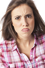 Image showing portrait of a beautiful young short haired woman