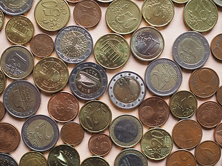 Image showing Euro coins background