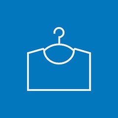 Image showing Sweater on hanger line icon.