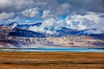 Image showing Mountain lake Tso Kar in Himalayas