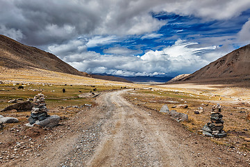 Image showing Dirt road in Himalayas