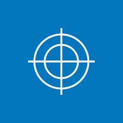 Image showing Shooting target line icon.