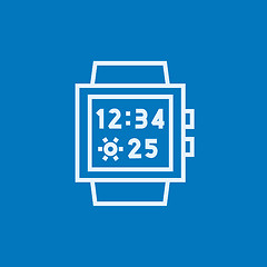 Image showing Smartwatch line icon.