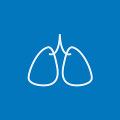 Image showing Lungs line icon.