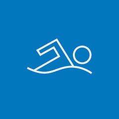 Image showing Swimmer line icon.