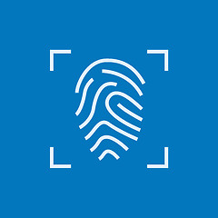 Image showing Fingerprint scanning line icon.