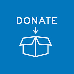 Image showing Donation box line icon.