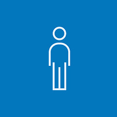 Image showing Businessman standing line icon.