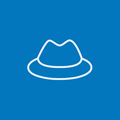 Image showing Classic hat line icon.