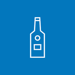 Image showing Glass bottle line icon.