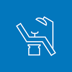 Image showing Dental chair line icon.