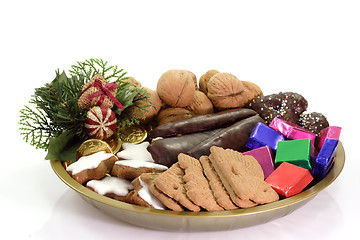 Image showing Plate of Christmas Goodies