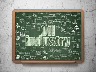 Image showing Industry concept: Oil Industry on School board background