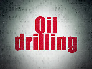 Image showing Manufacuring concept: Oil Drilling on Digital Paper background