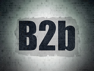 Image showing Business concept: B2b on Digital Paper background