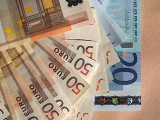 Image showing Fifty and Twenty Euro notes