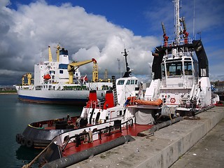 Image showing Harbour Tugboats Standby